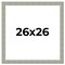 Square Sculpted Blue Picture Frame - UV Acrylic, Foam Board Backing, Hanging Hardware